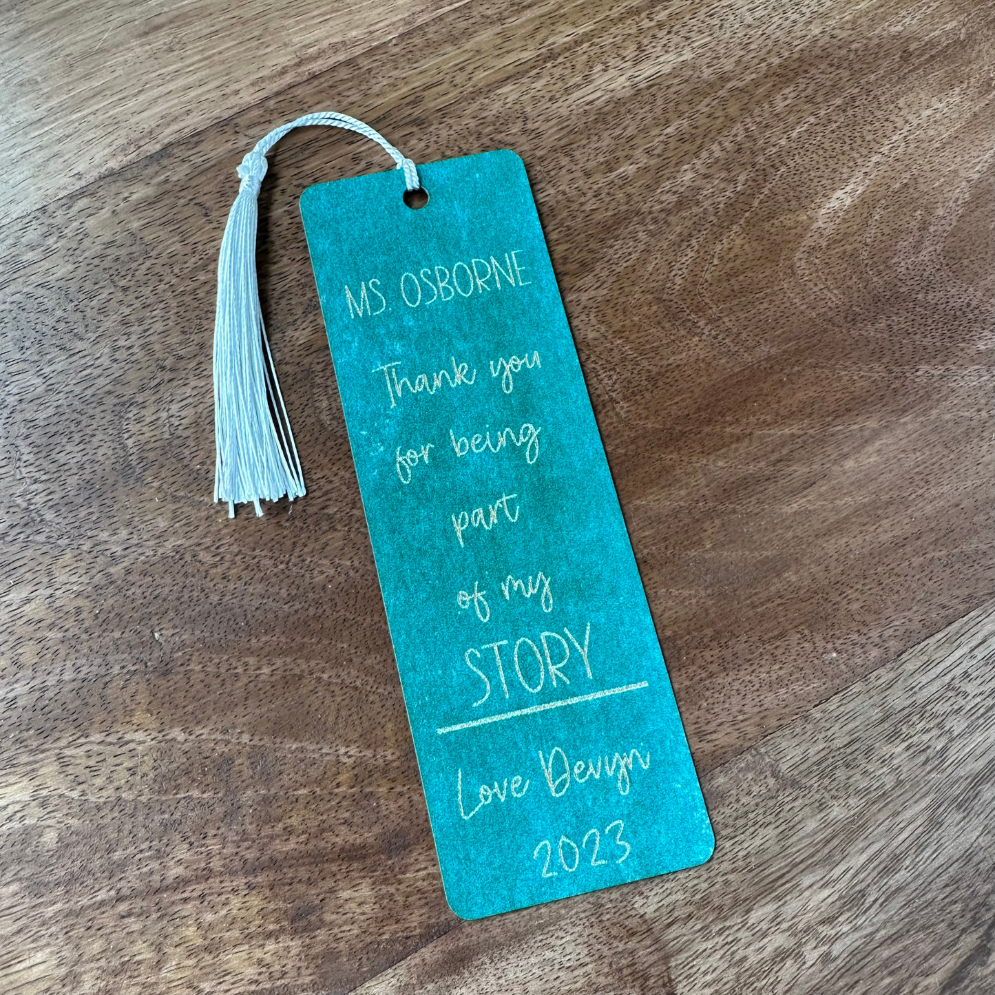 Personalized Engraved Bookmark - Teacher Appreciation Gift