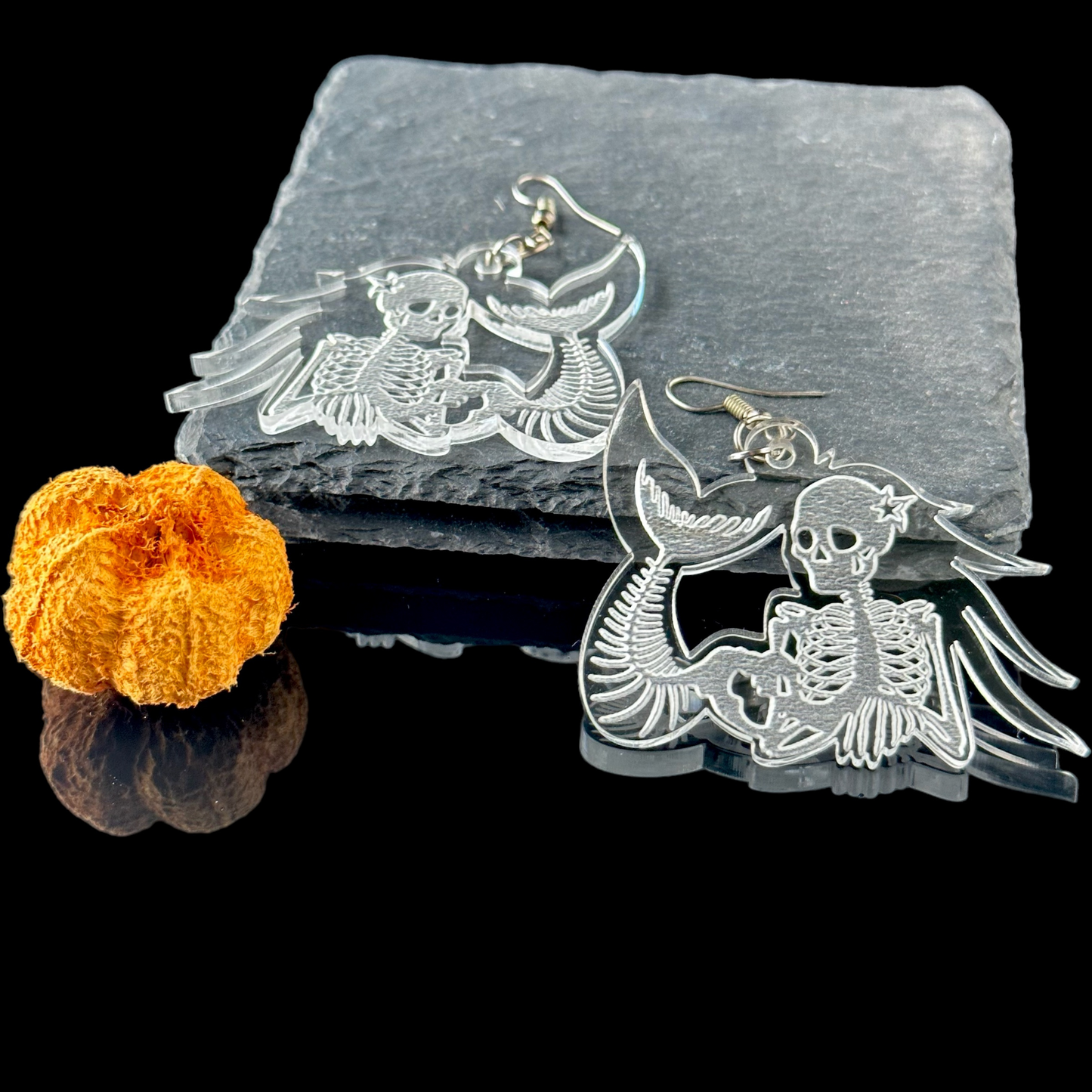Mermaid Skeleton Earrings