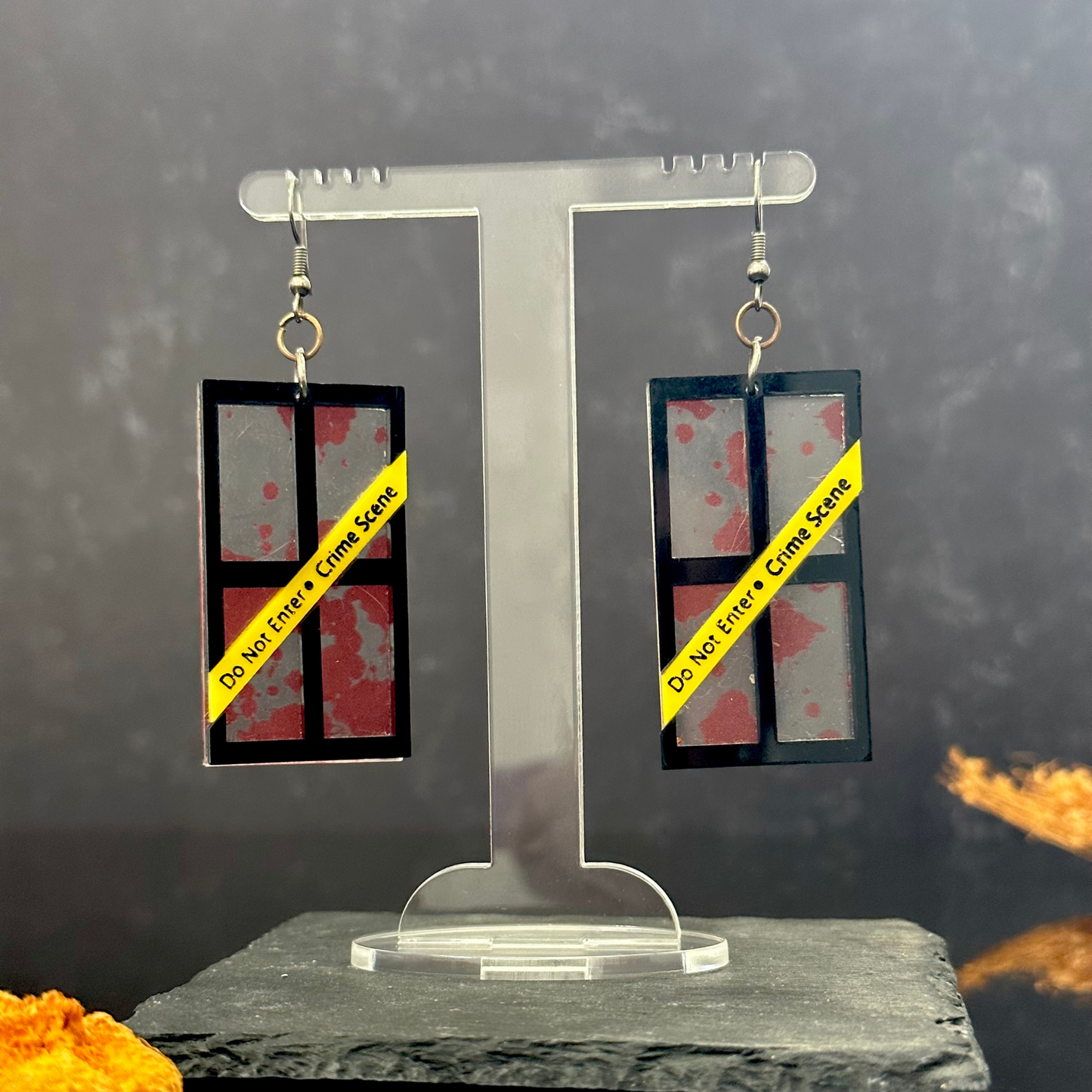 Crime Scene Window Earrings