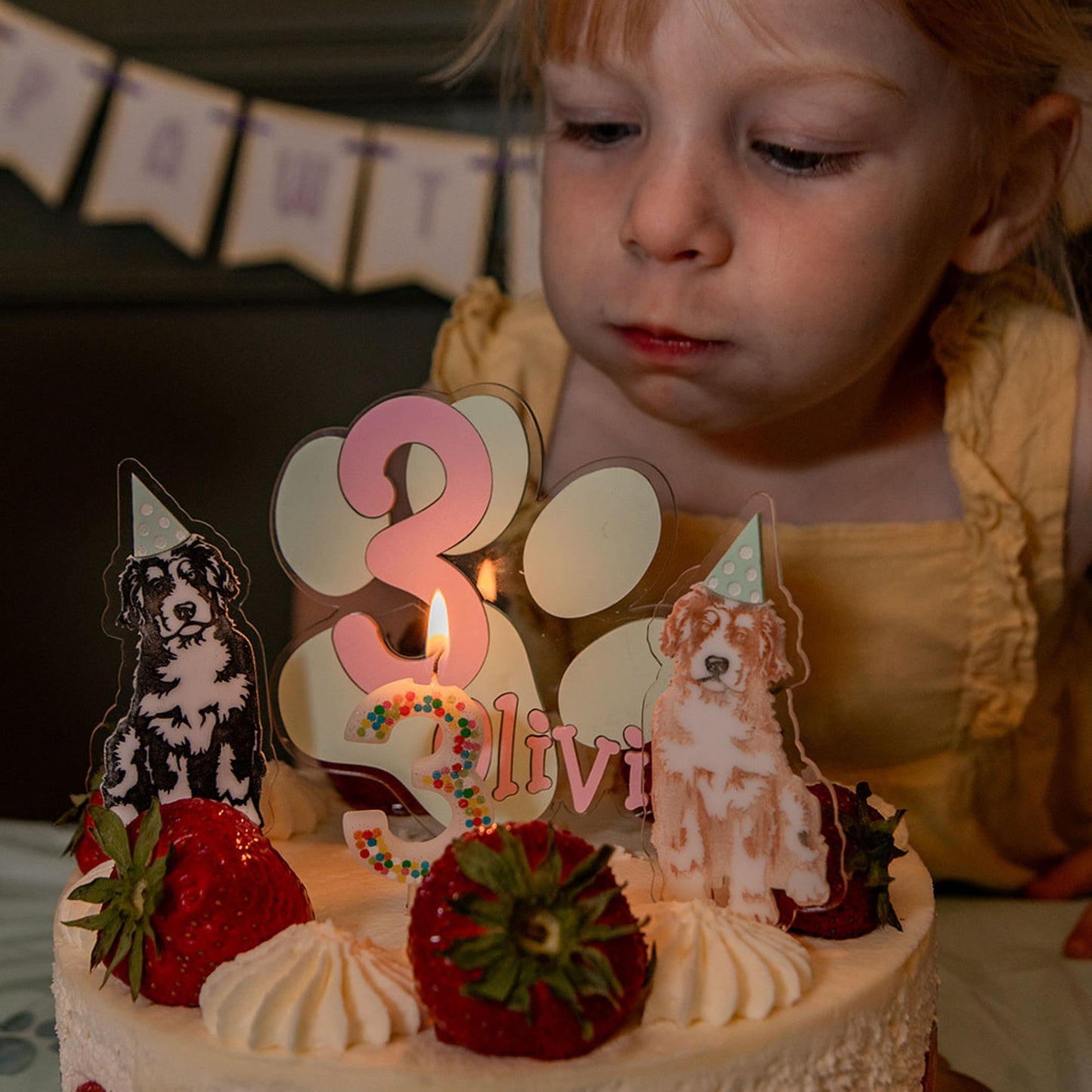 Puppy Birthday Party Cake Topper