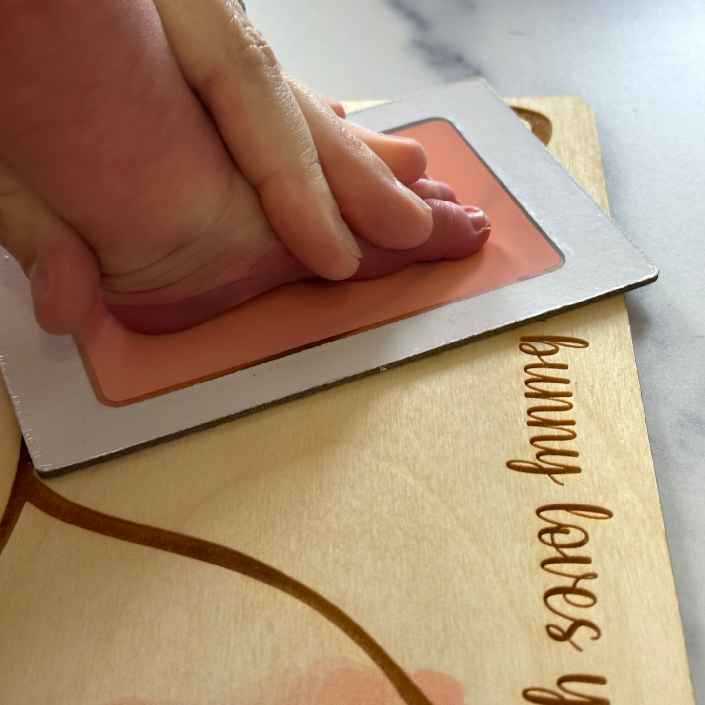 Some Bunny Loves You Easter Baby Footprint Gift
