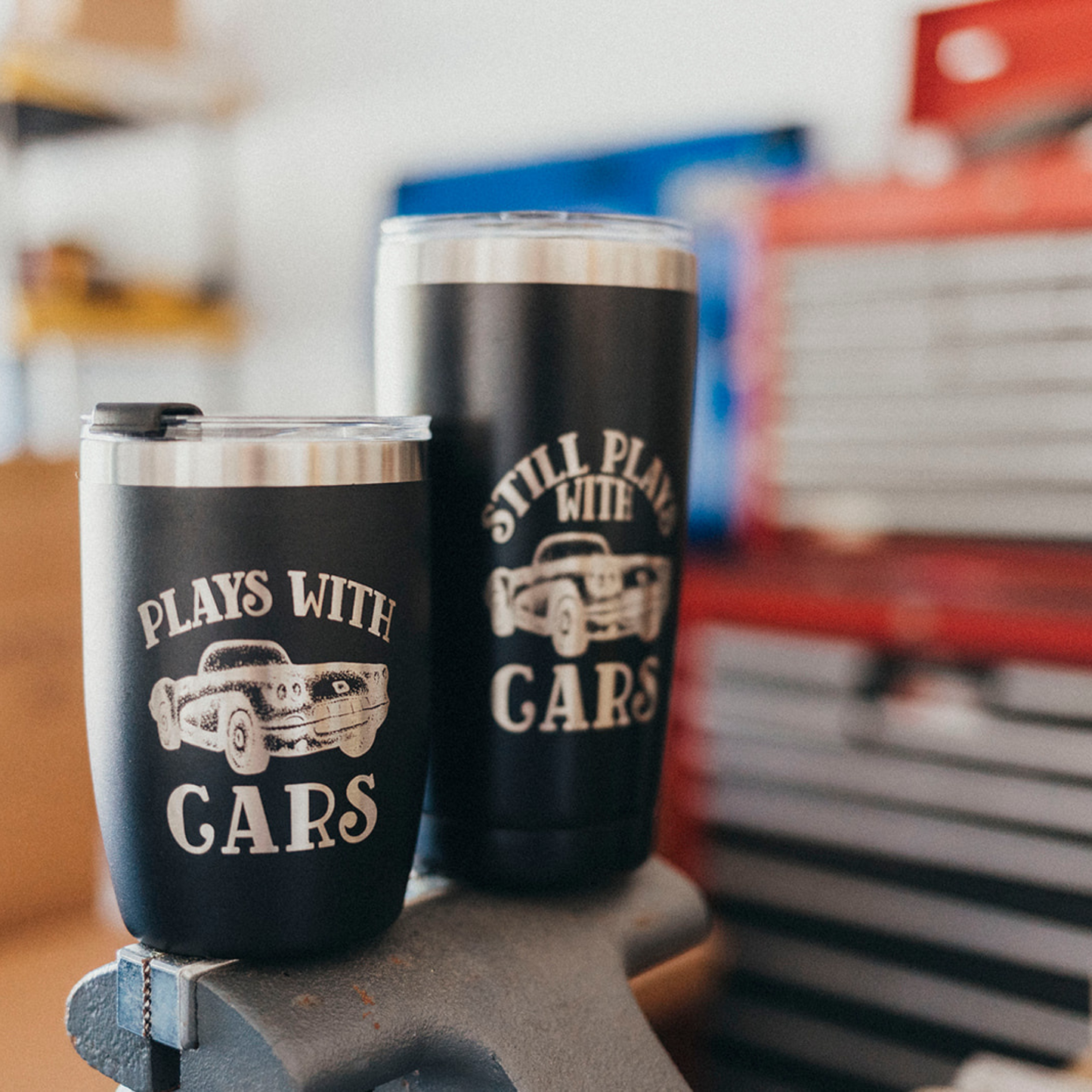 Dad and Kids Matching Tumblers, Tumbler for Dad, Car Enthusiast Gift