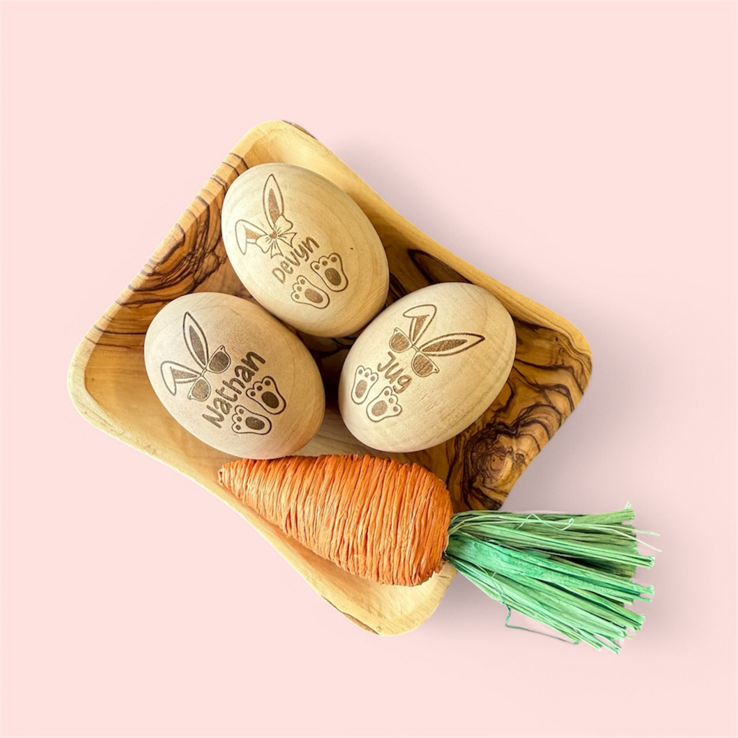 Custom Engraved Wooden Easter Eggs