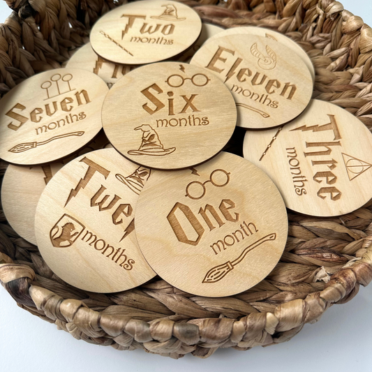 Wizard Themed Baby Milestone Cards- CLEARANCED