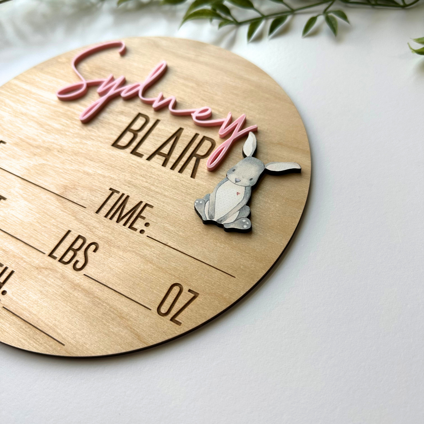 Woodland Animal Birth Announcement