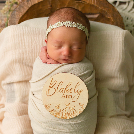 Blakely Ann Floral Name Sign