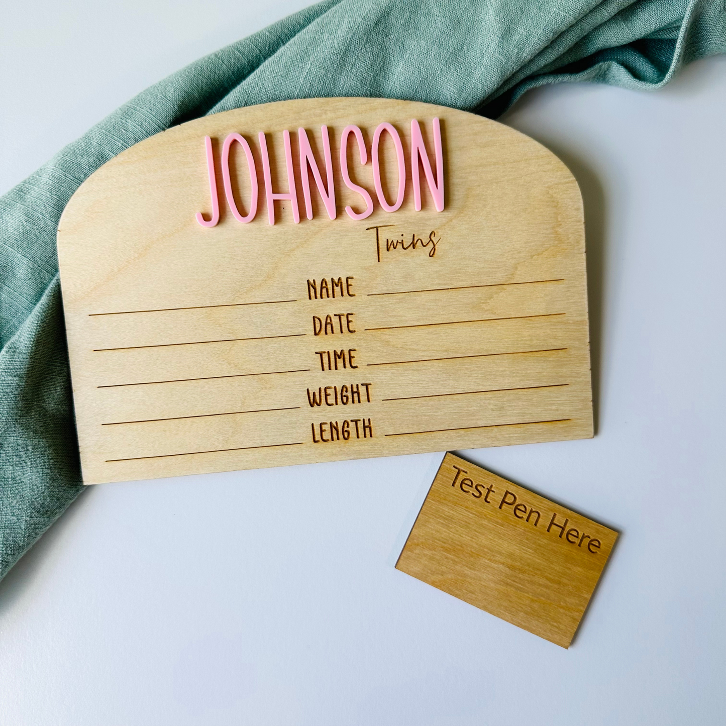 Twin Birth Stat Sign