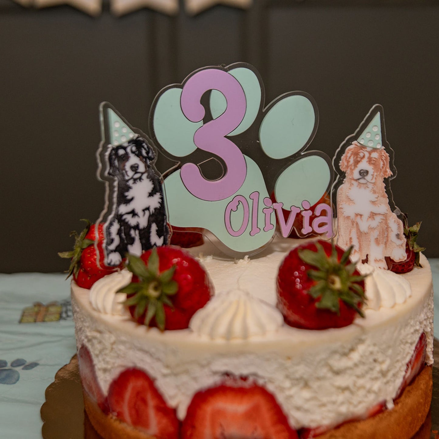 Puppy Birthday Party Cake Topper