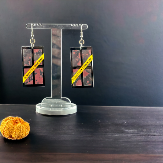 Crime Scene Window Earrings