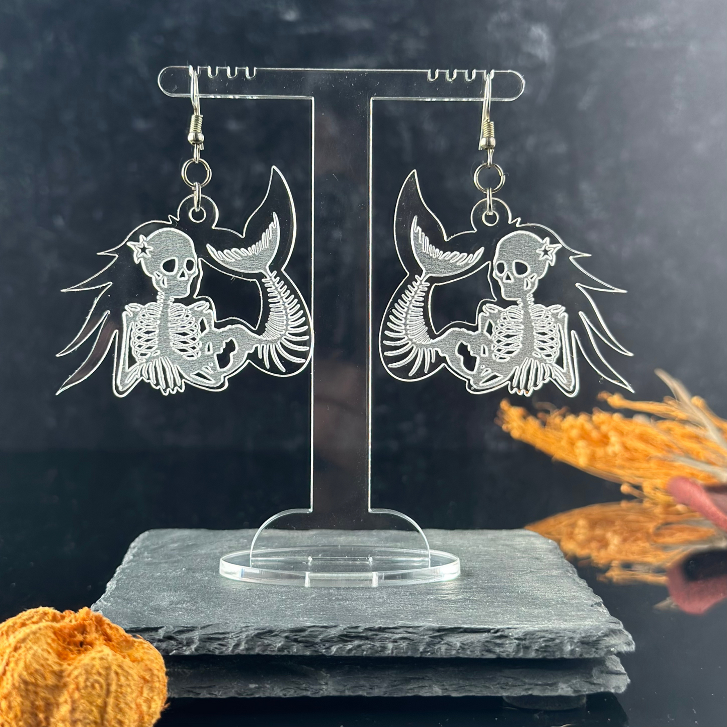 Mermaid Skeleton Earrings