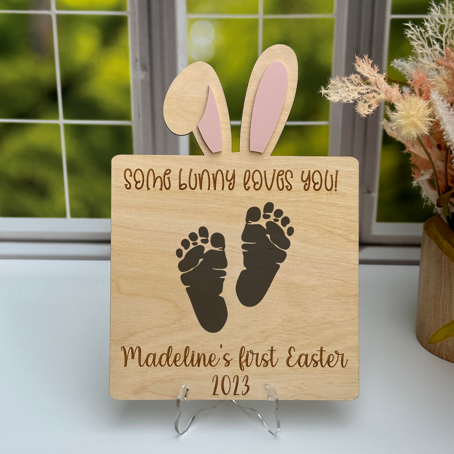 Some Bunny Loves You Easter Baby Footprint Gift