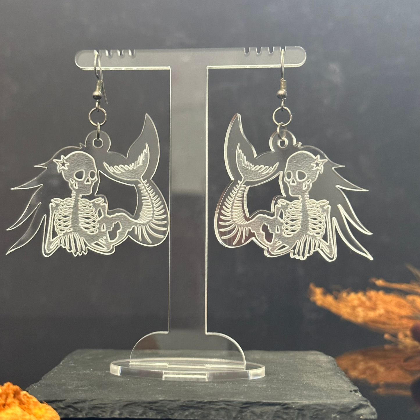 Mermaid Skeleton Earrings