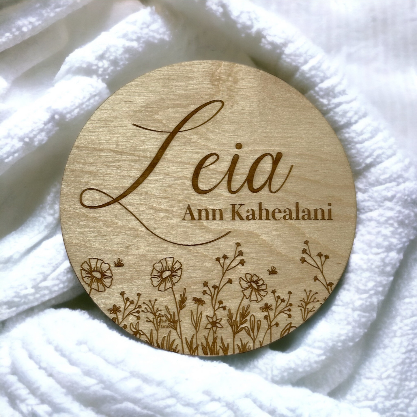 Blakely Ann Floral Name Sign