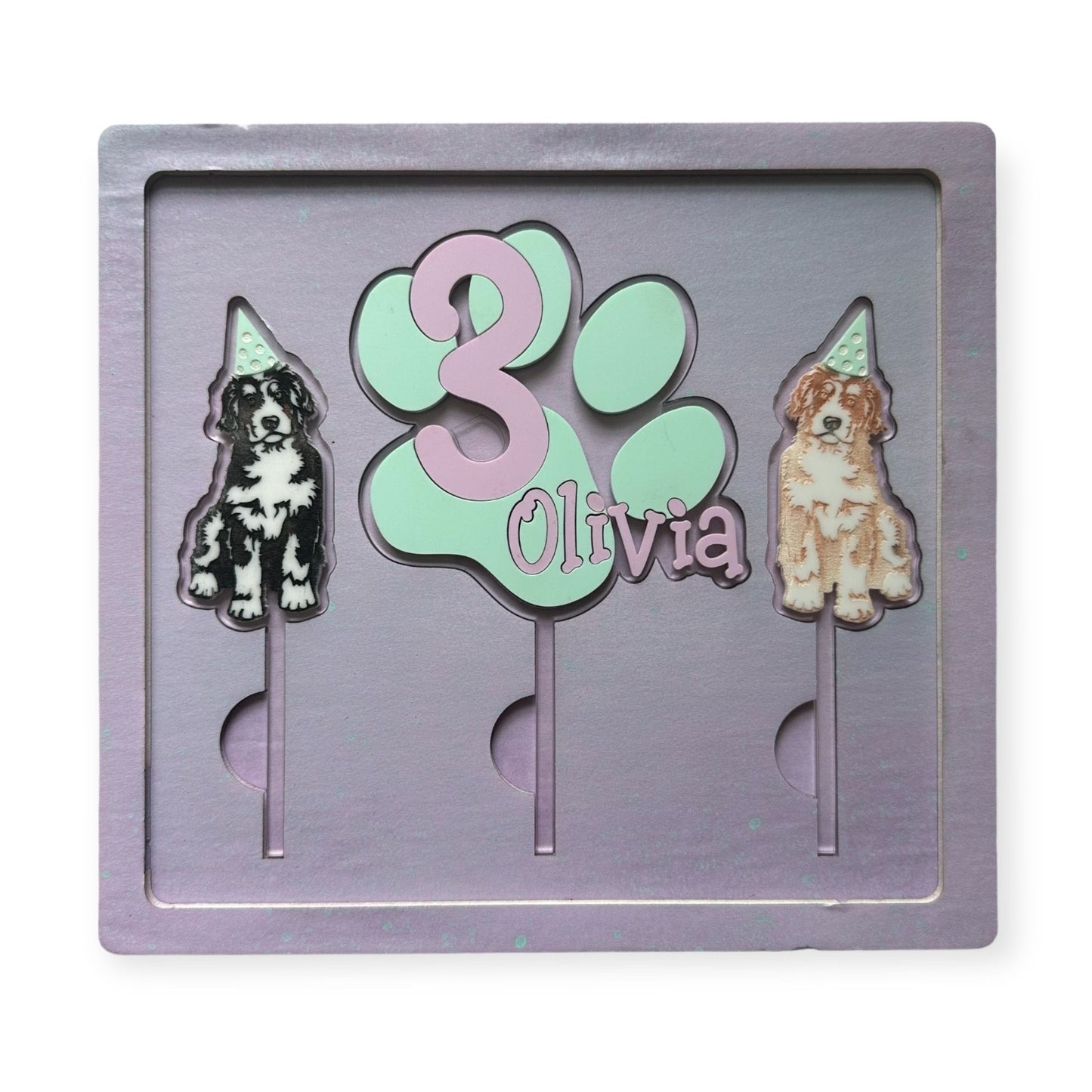 Puppy Birthday Party Cake Topper