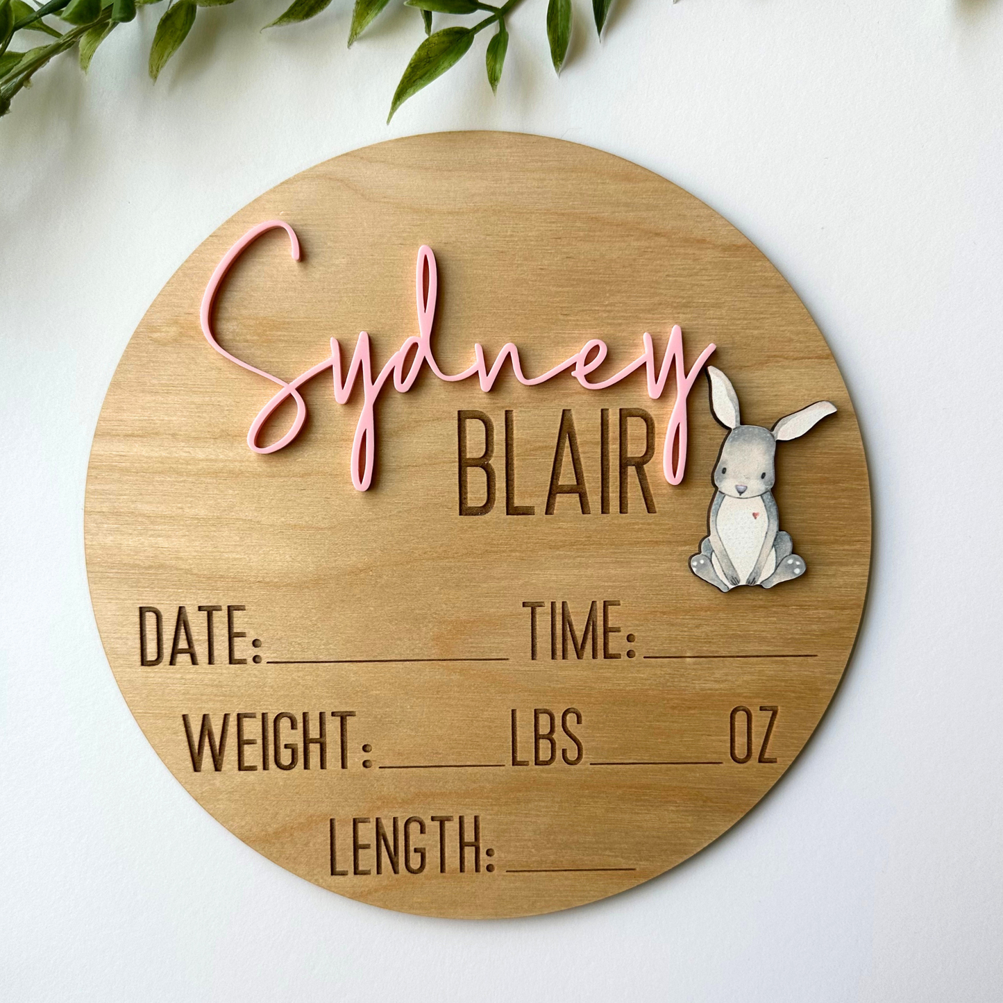Woodland Animal Birth Announcement