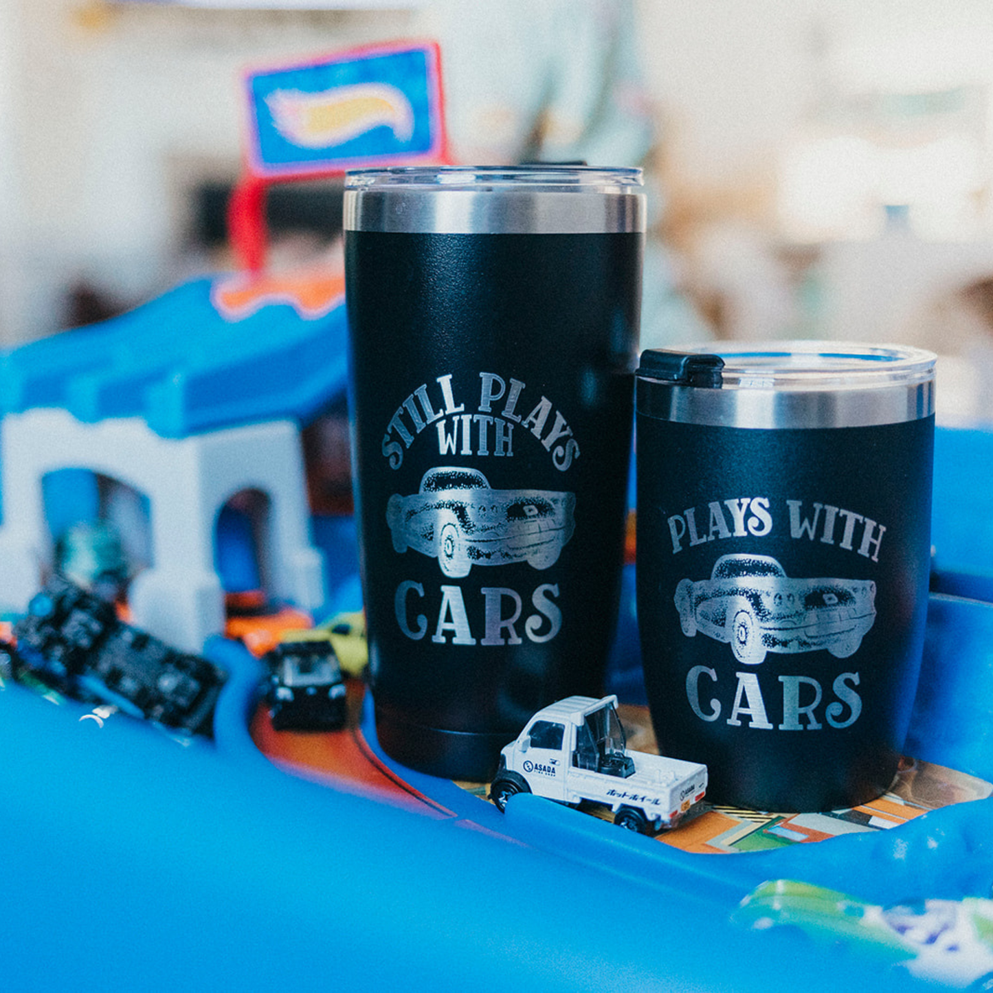 Dad and Kids Matching Tumblers, Tumbler for Dad, Car Enthusiast Gift