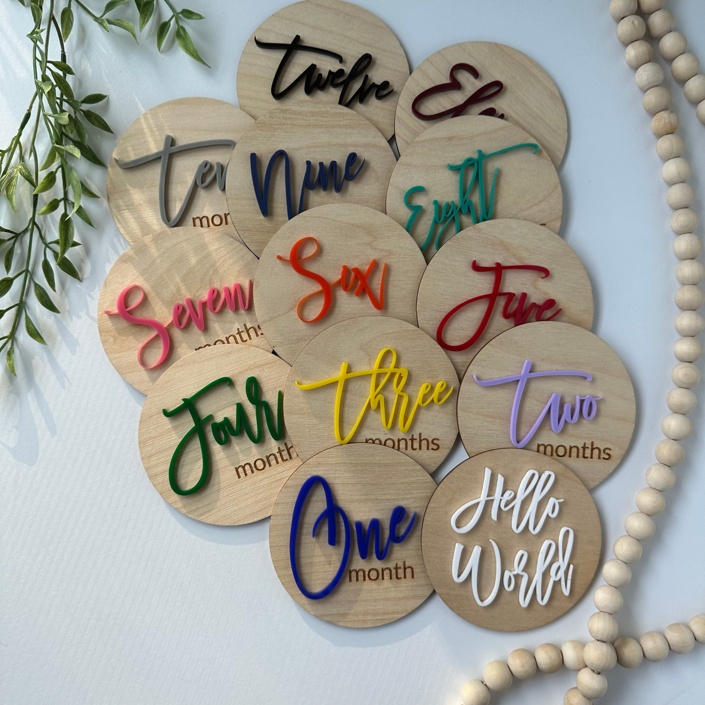 Colorful Baby Milestone Cards, Miles Jackson Style