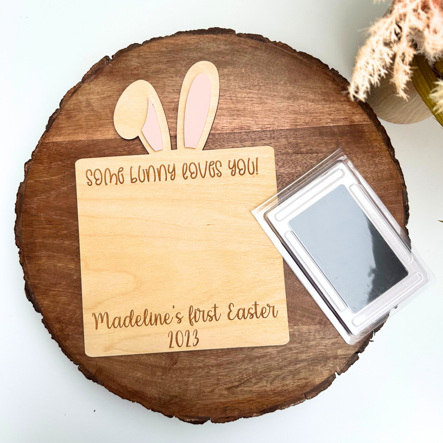 Some Bunny Loves You Easter Baby Footprint Gift