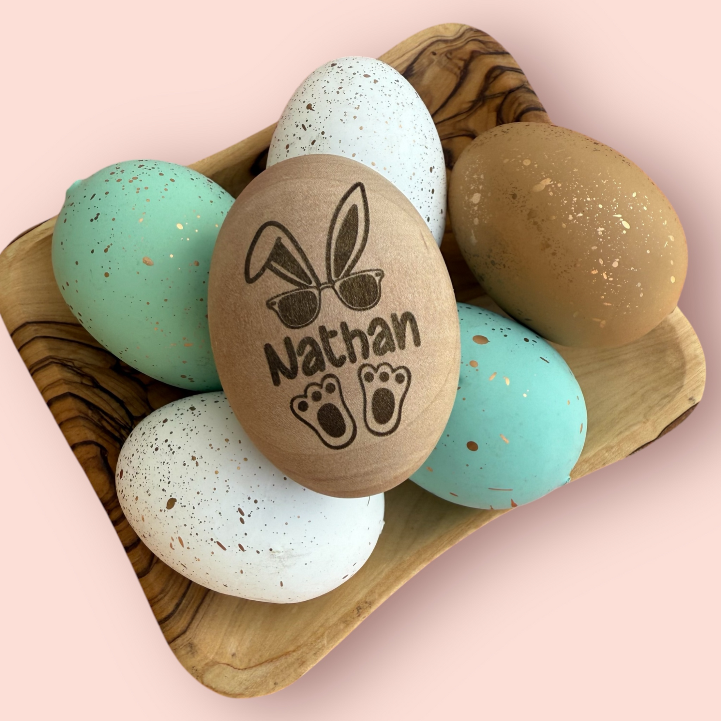 Custom Engraved Wooden Easter Eggs