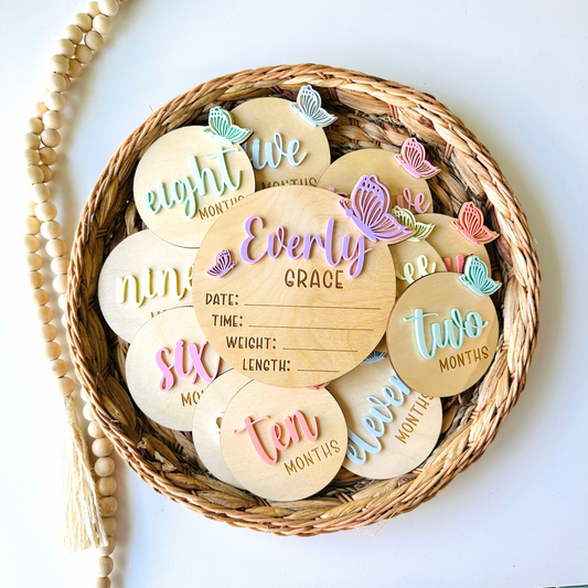 Butterfly Baby Milestones, Butterfly Baby Gift Set