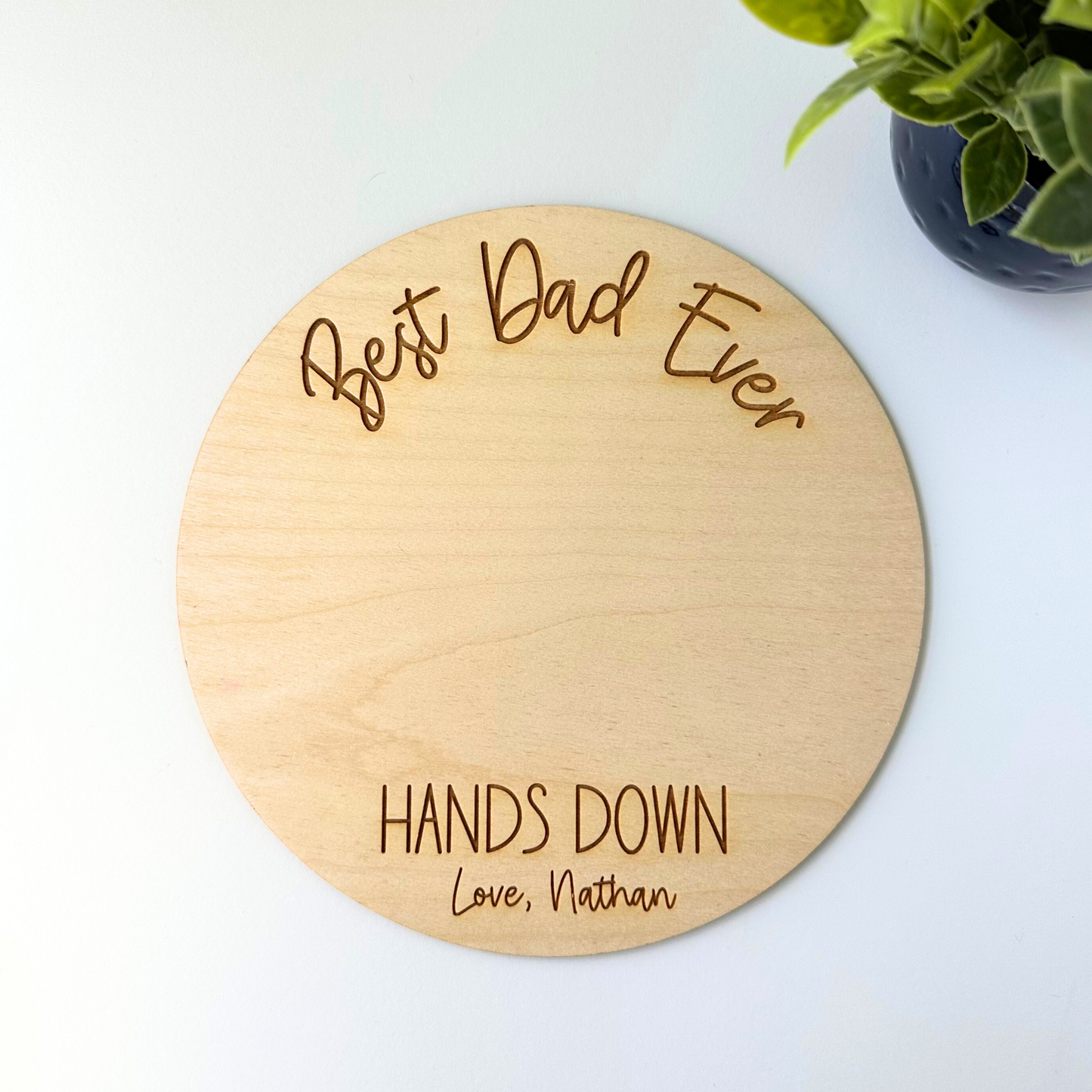 Best Dad Ever, Father's Day Handprint Sign