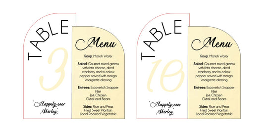 Custom Order- Name Plates and Table Numbers