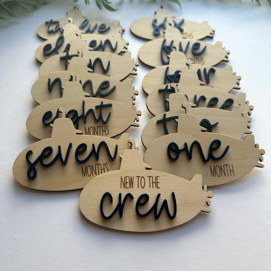 Submarine Baby Milestone Cards- CLEARANCE