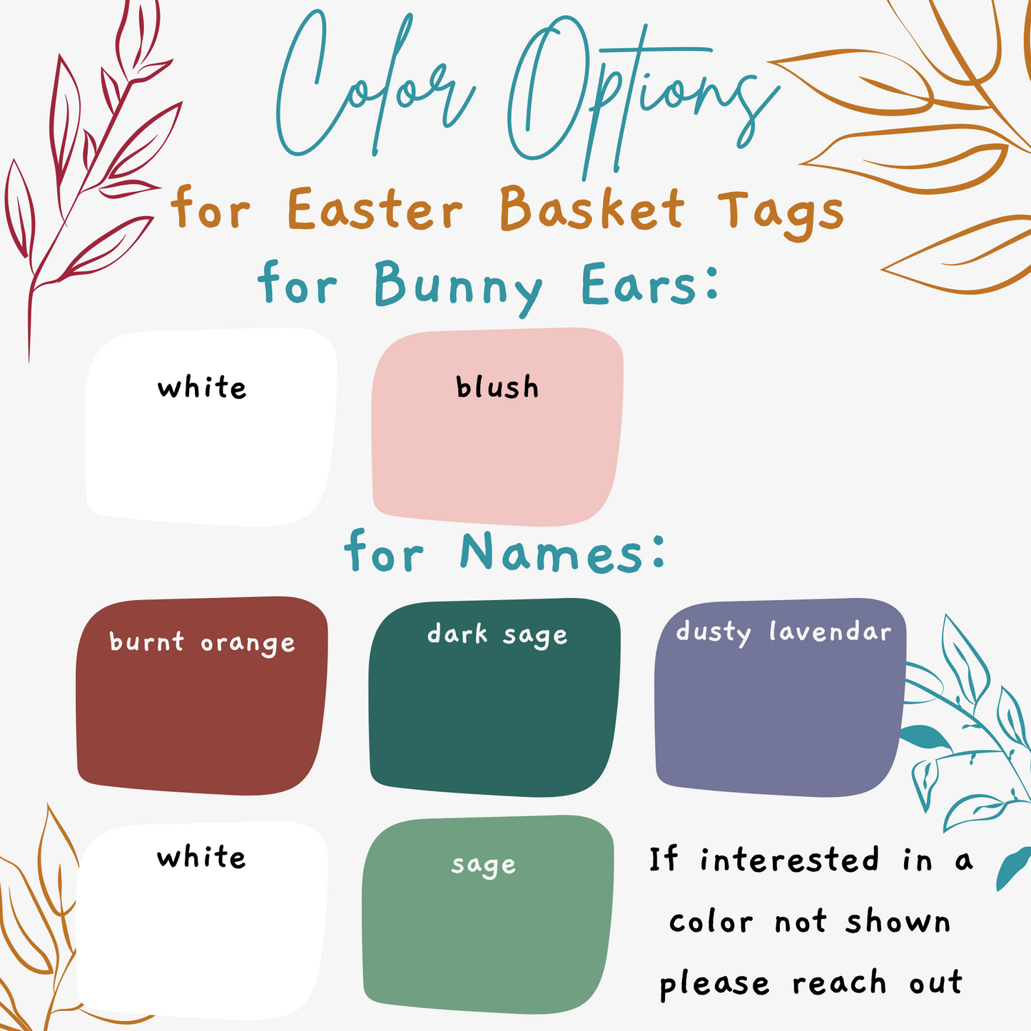 Easter Basket Tags, Easter Gift Tags