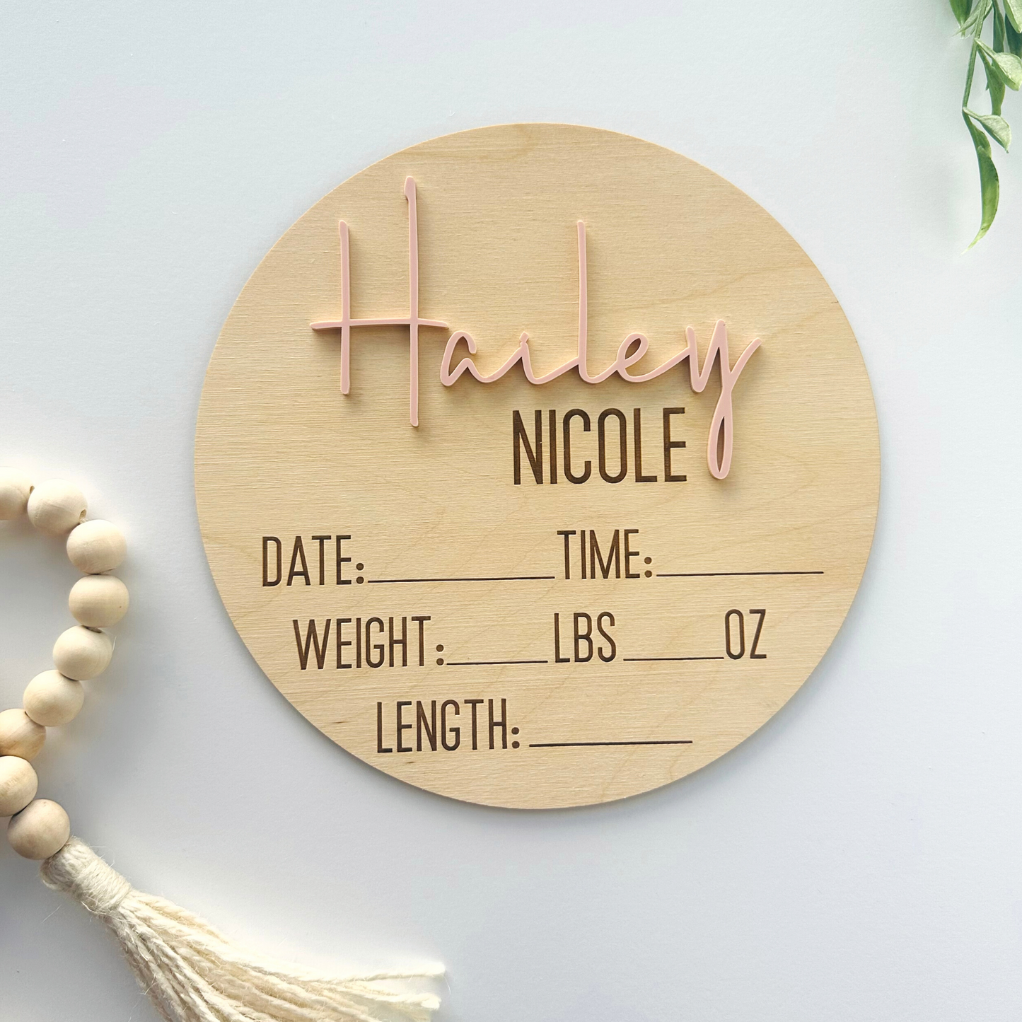 Birth Stats Sign, Various Sizes Available