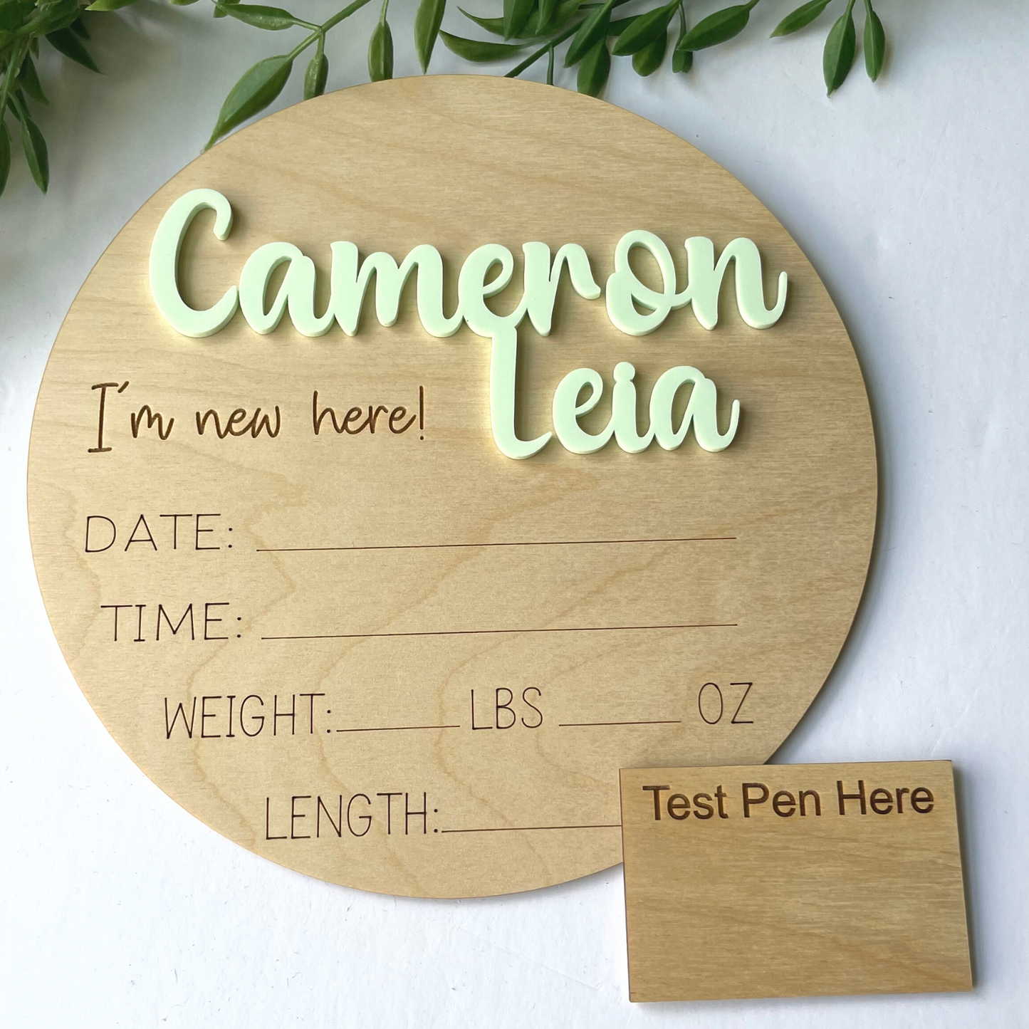 Birth Stats Sign, Various Sizes Available