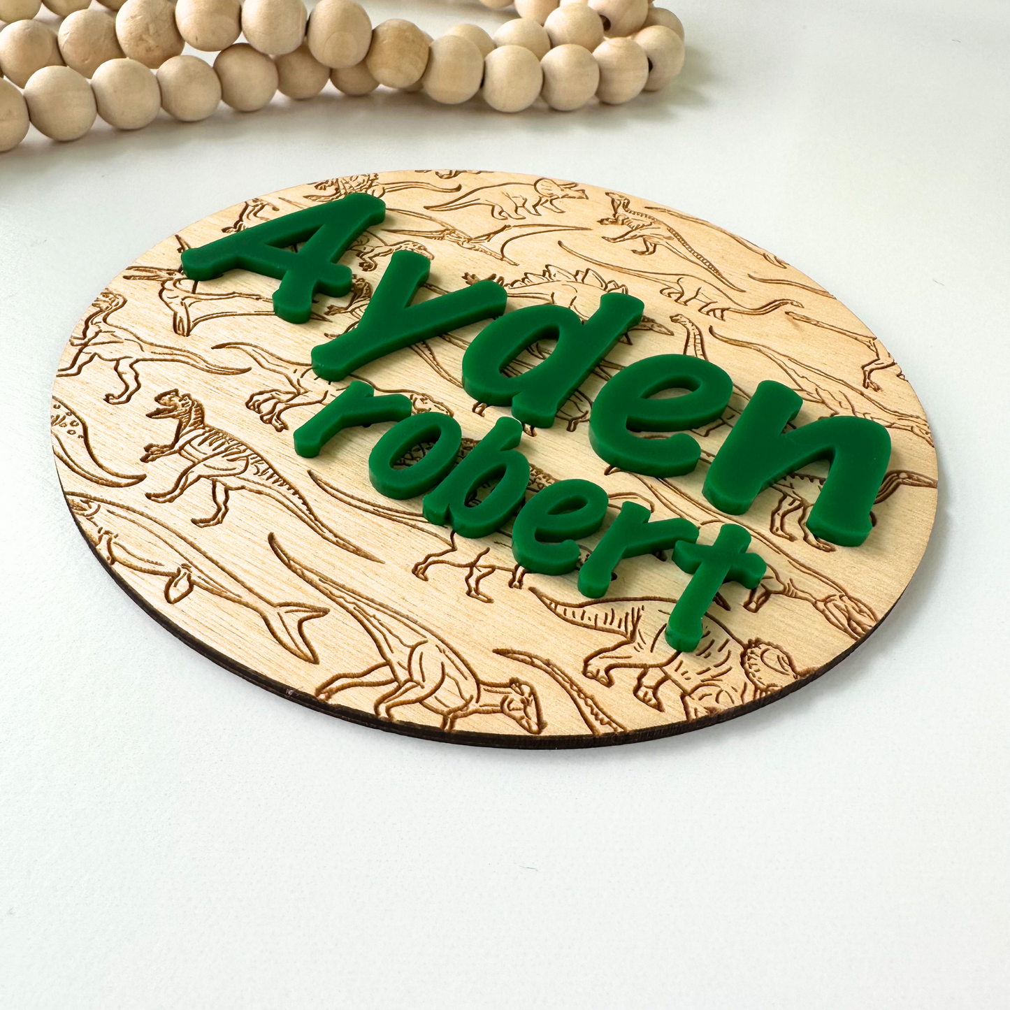 Dinosaur Baby Name Sign