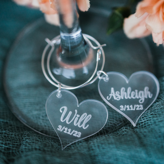Personalized Wine Charms, Wine Wedding Favors,  Wedding Guest Gift