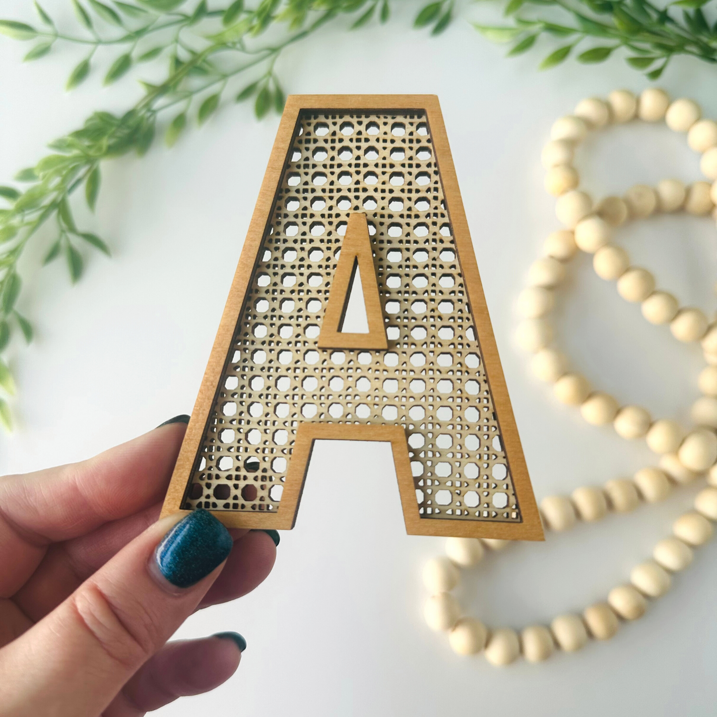 Rattan Cane Style Name Sign