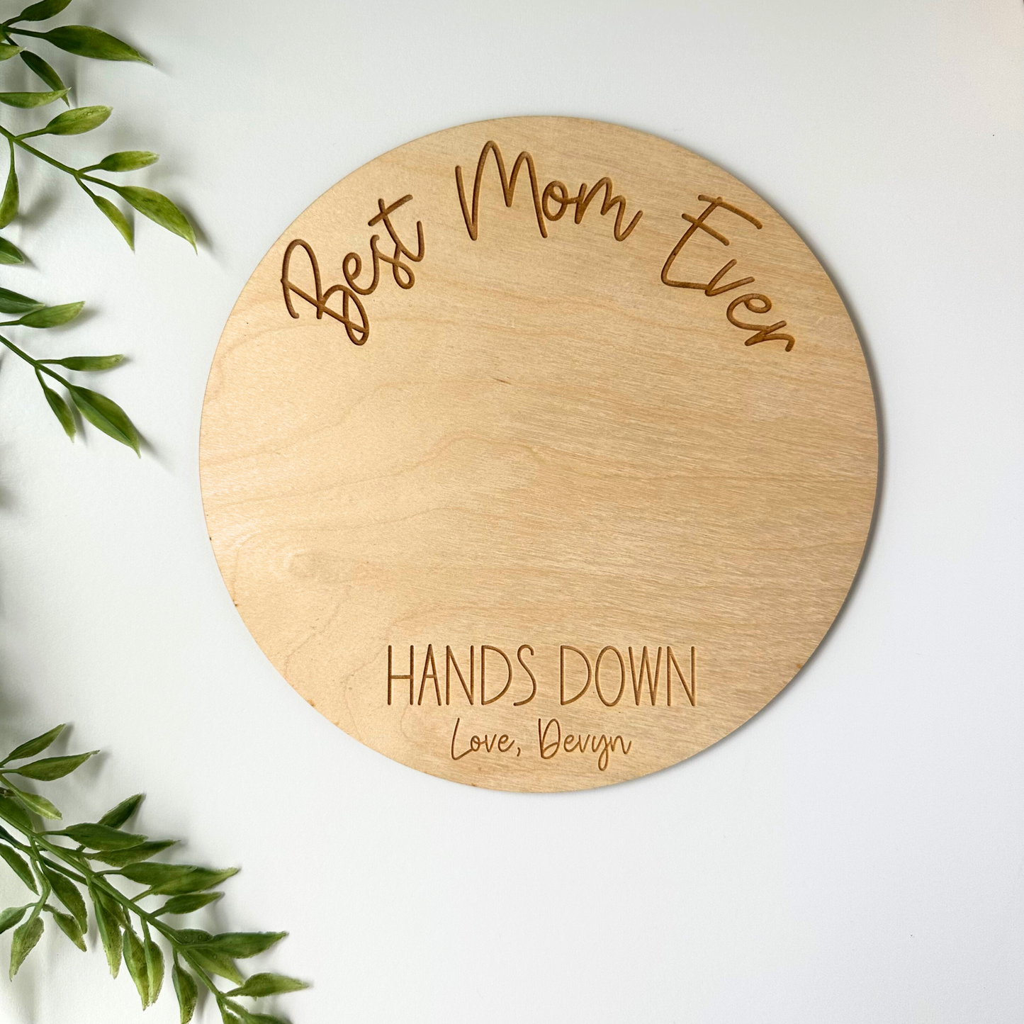 Best Mom Ever, Mother's Day Handprint Sign
