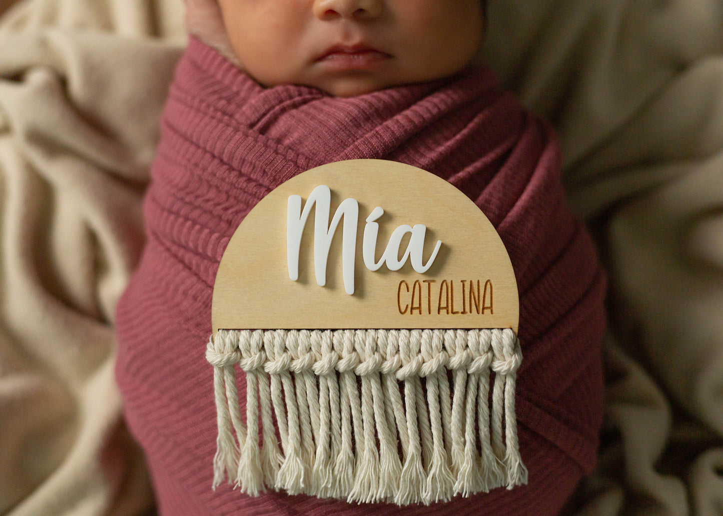 Mia Catalina Macrame Name Sign