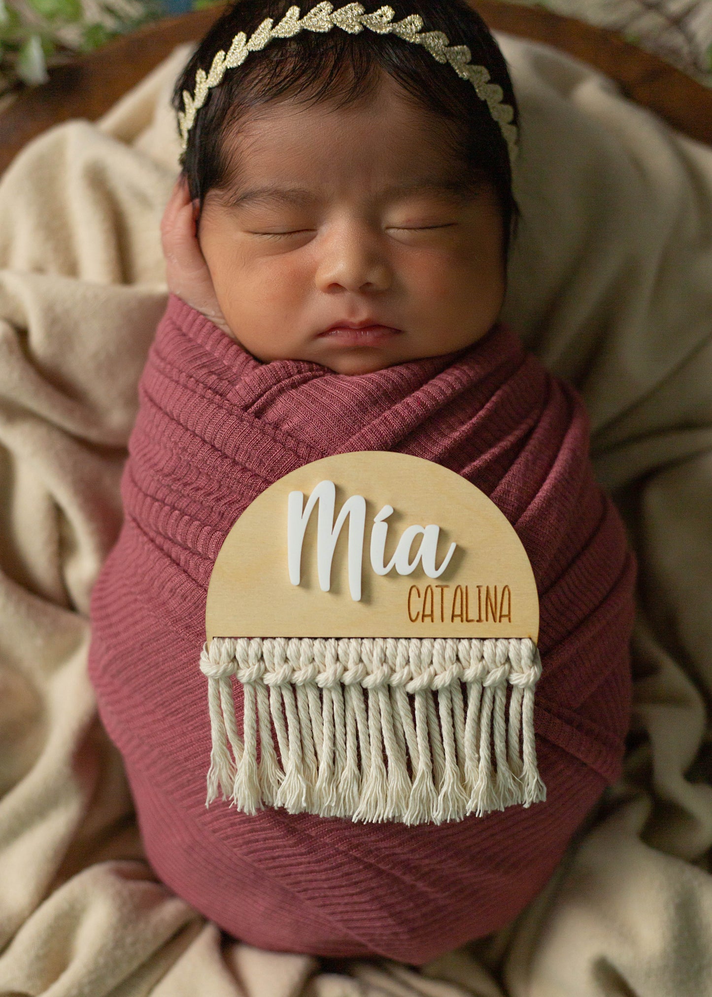 Mia Catalina Macrame Name Sign