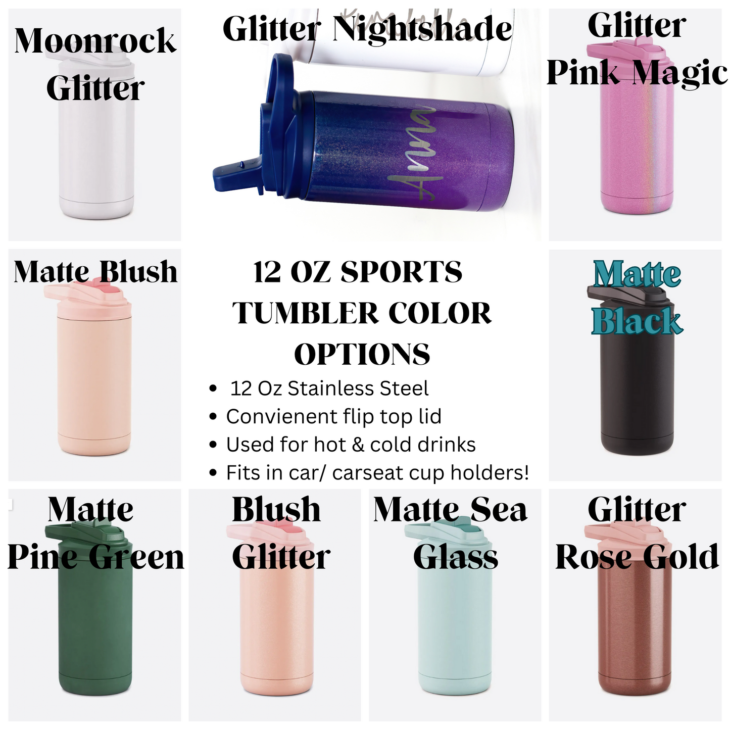 12 oz Personalized Kids Tumbler