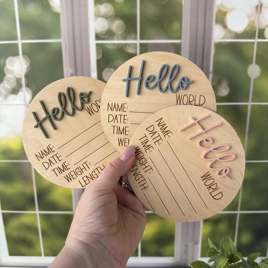 Hello World Birth Announcement