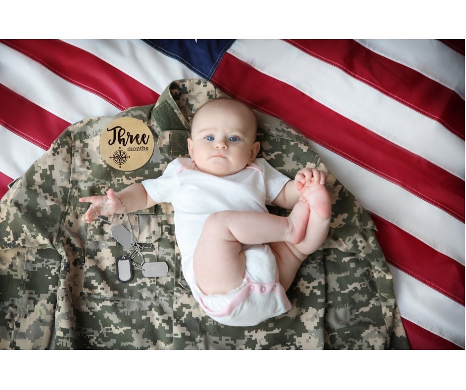 Submariner Theme Baby Milestone and Birth Announcement Set