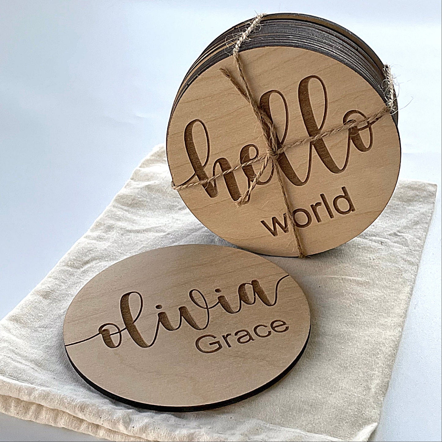 Ivy James Milestone Card and Birth Announcement Set