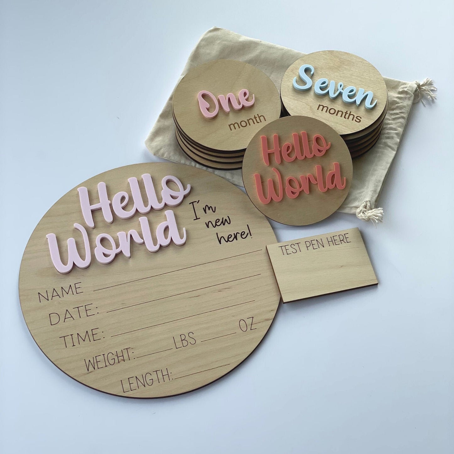 Olivia Mae Pastel Baby Milestone Cards