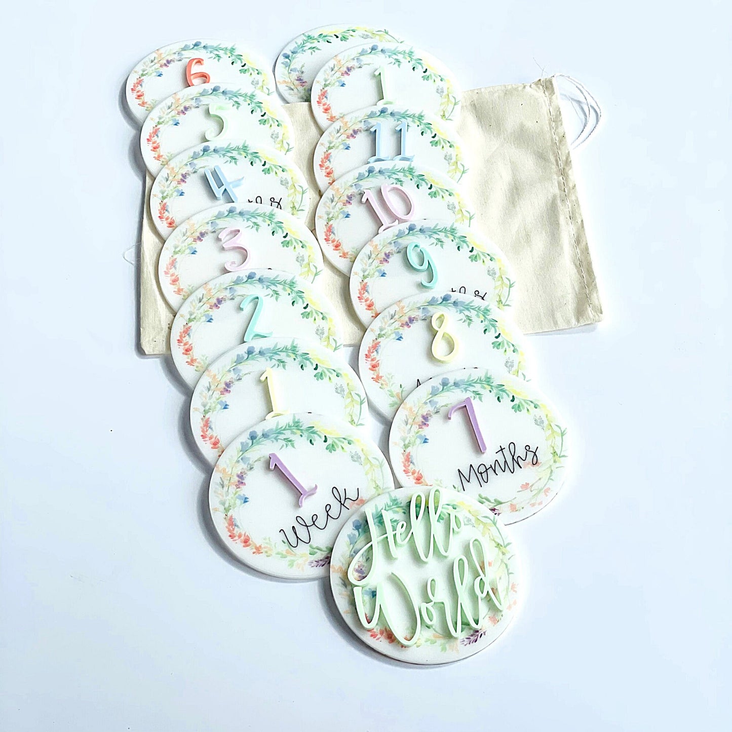 Wildflower Baby Milestone Cards