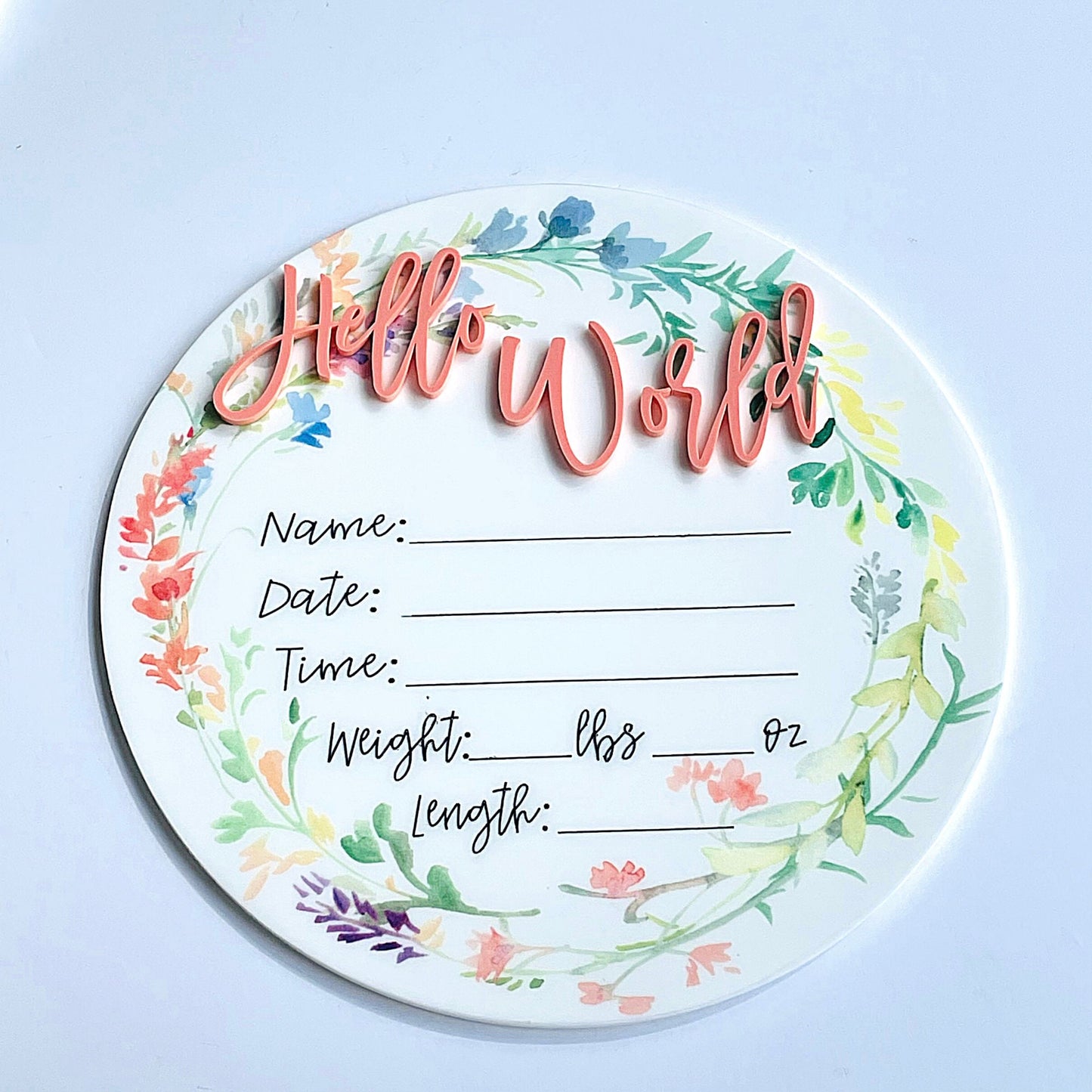 Wildflower Baby Milestone Cards