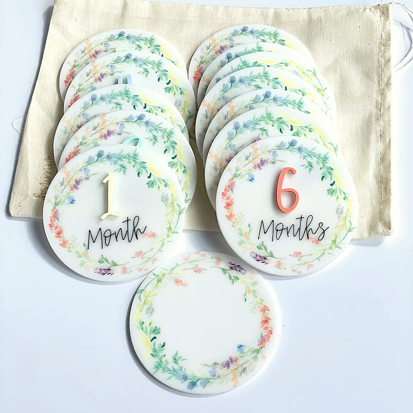 Wildflower Baby Milestone Cards