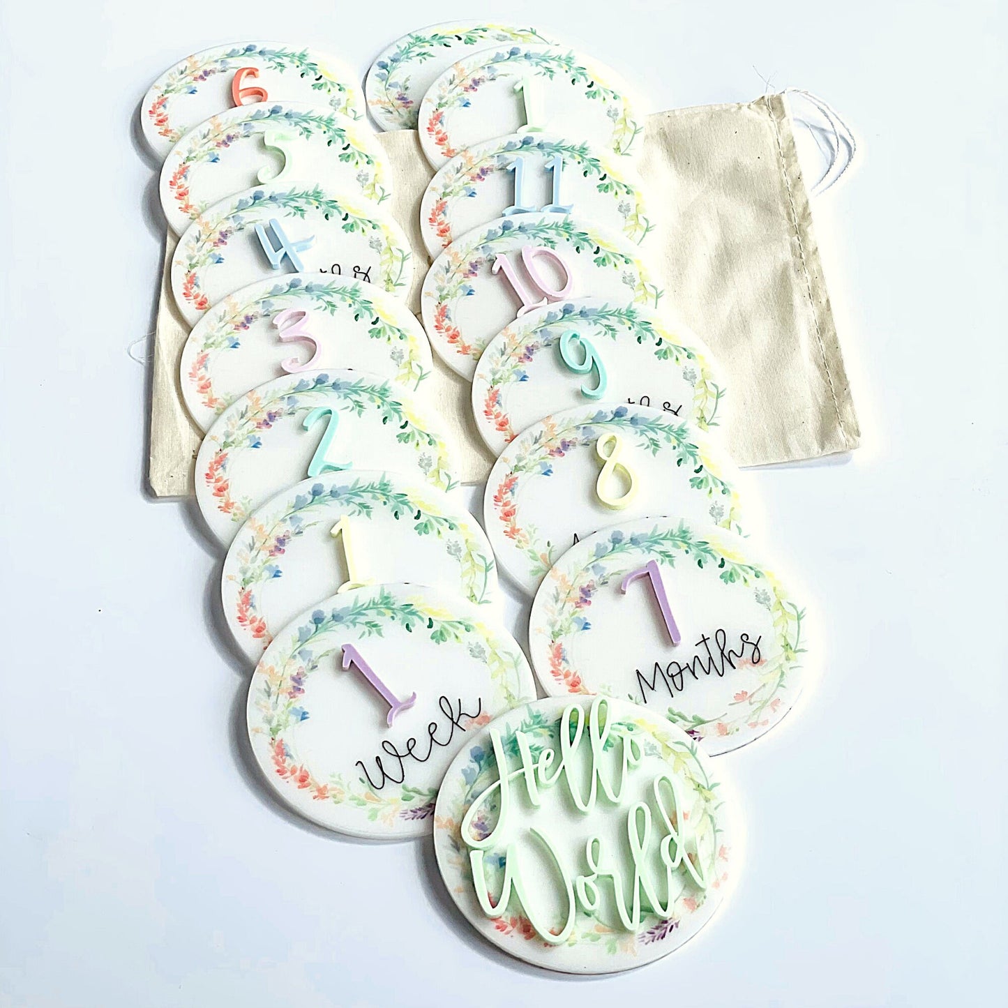 Wildflower Baby Milestone Cards