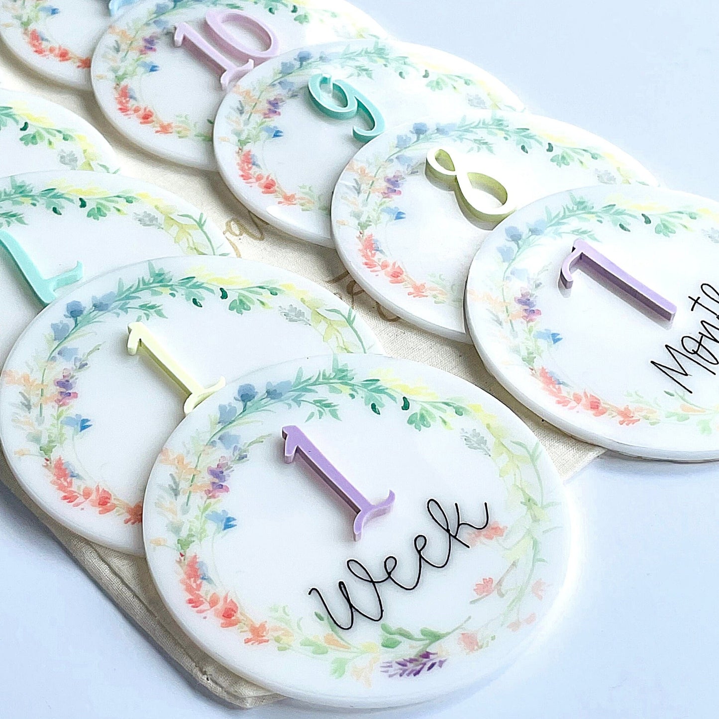 Wildflower Baby Milestone Cards