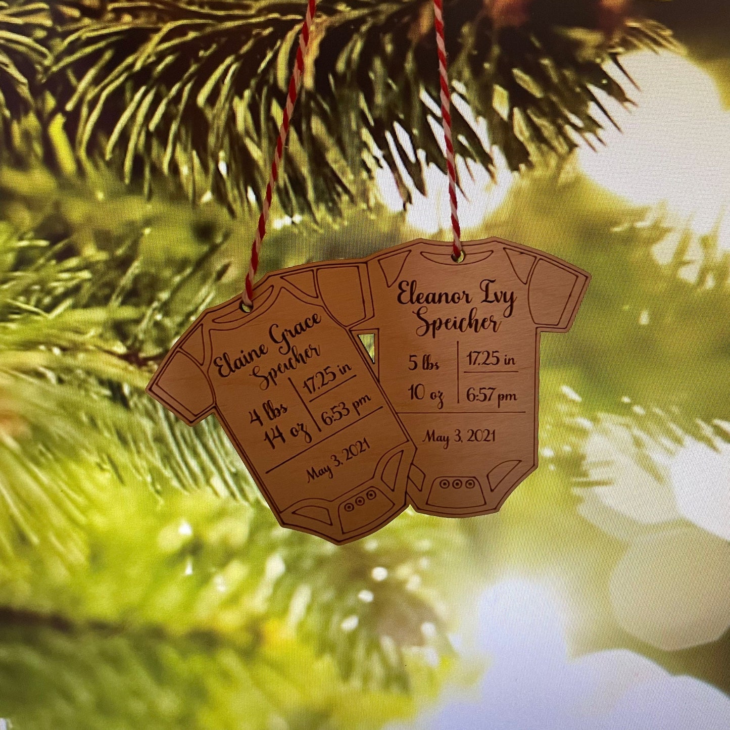Twins First Christmas Ornament
