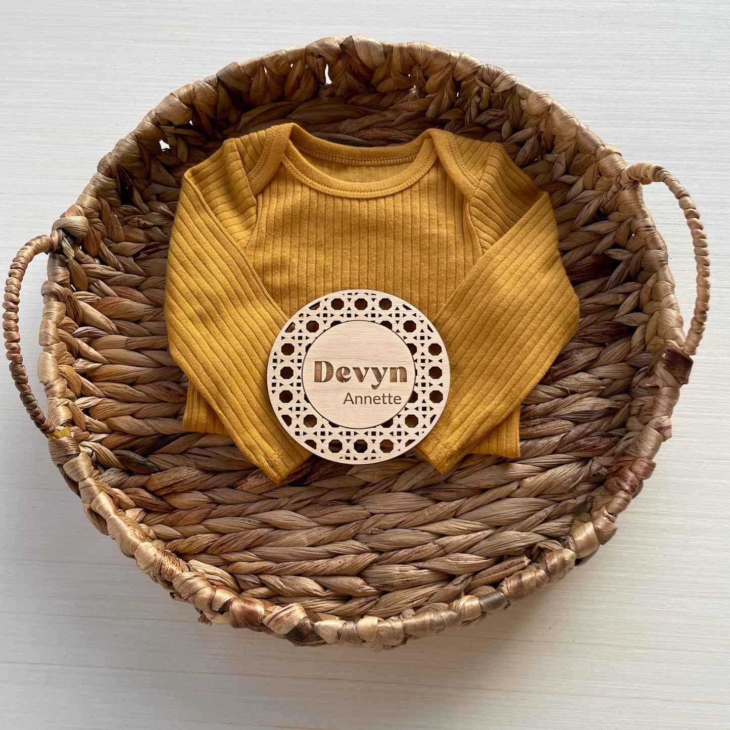 Rattan Style Monthly Milestone Cards