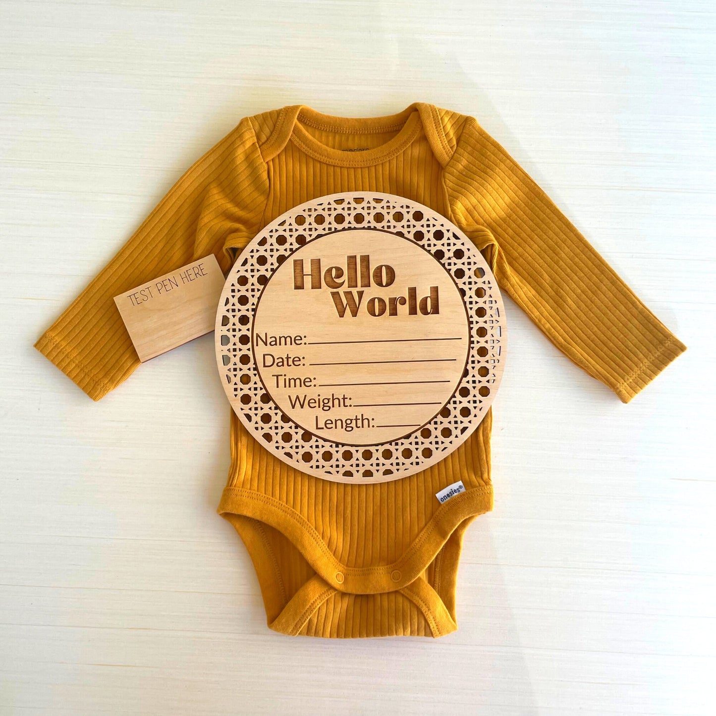 Rattan Style Monthly Milestone Cards