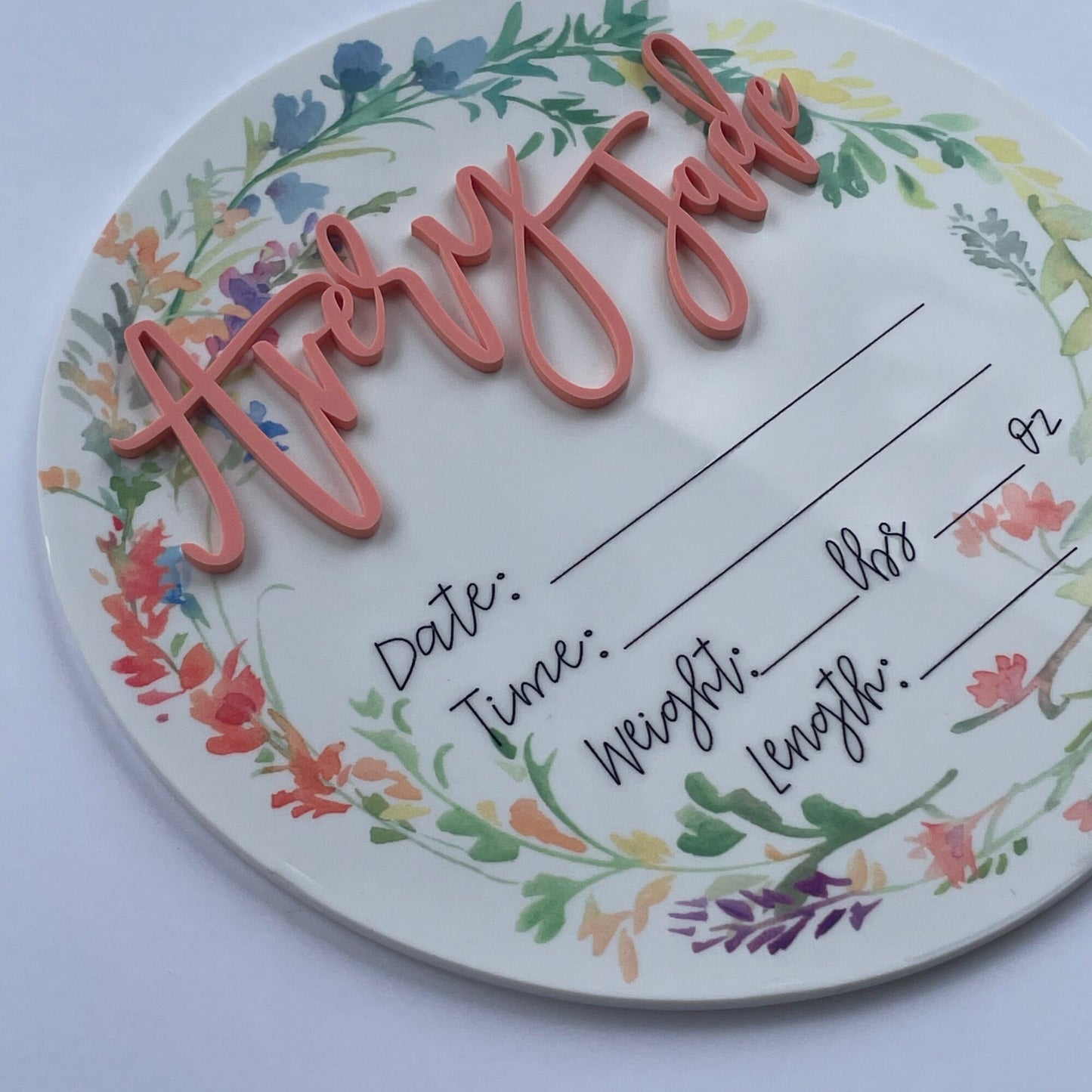 Wildflower Baby Milestone Cards